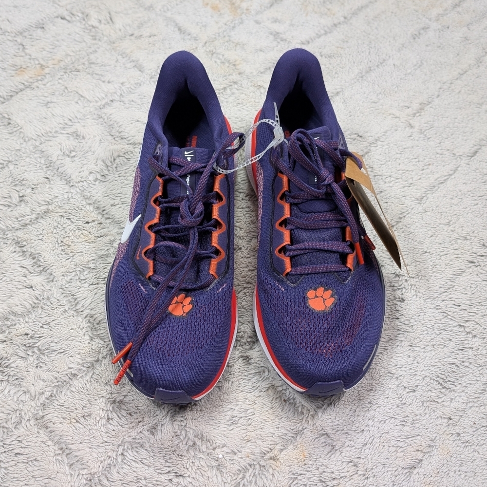 Nike Air Zoom Pegasus 41 Clemson Tigers Purple Running Shoes Mens 9.5 FZ5108-500 - Picture 2 of 7